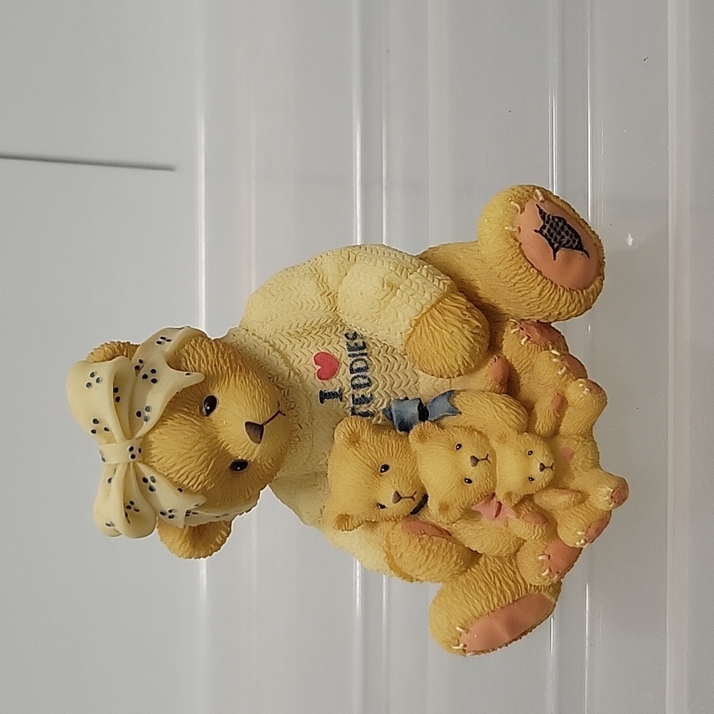Bear Holding 3 Bears Cherished Teddies